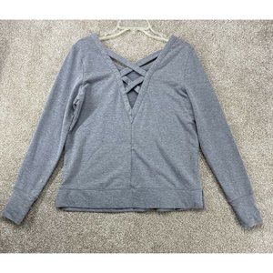 Old Navy Womens Size Small Gray Blouse With Thumb Hole
